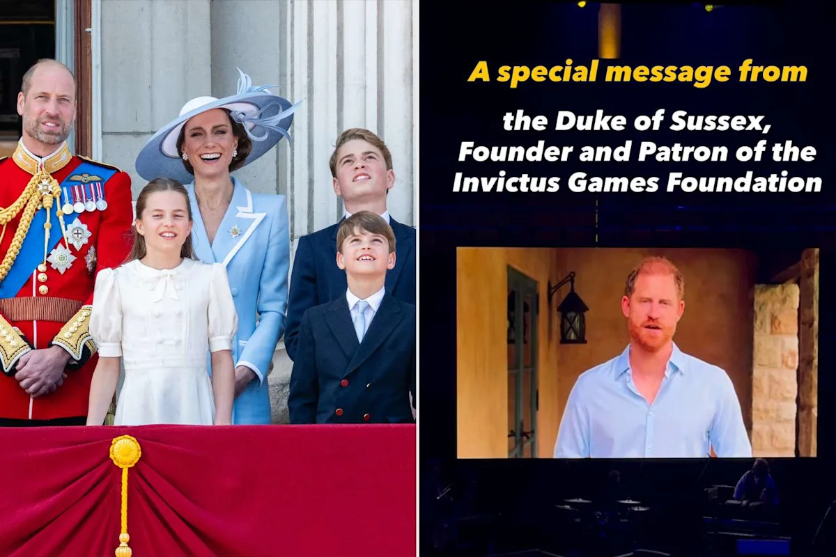 Prince Harry Delivers Invictus Games Message Amidst Royal Family's Trooping the Colour Appearance