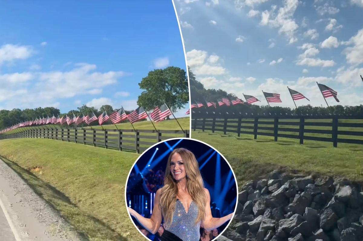 Carrie Underwood Shares Patriotic American Flag Display on Instagram